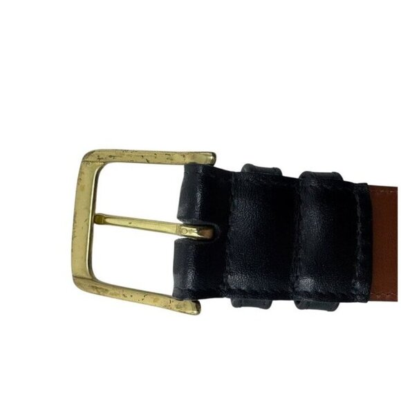 Coach Men's Vintage 90's Black Leather Belt Size 40" Burnished Cowhide 5800 - Picture 9 of 10